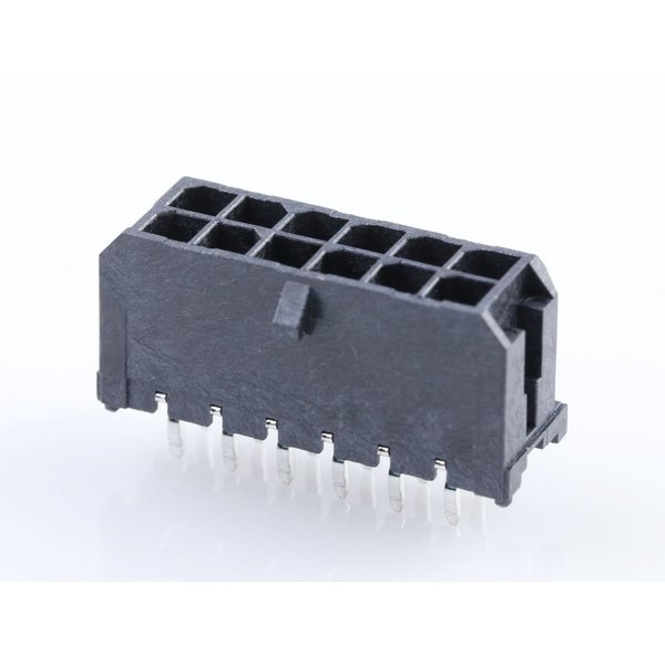 Molex Rectangular Power Connector, 12 Contact(S), Male, Solder Terminal, Receptacle 430451212